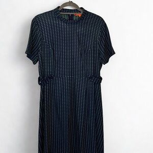 Modcloth Green and Black Checkered Mini Dress